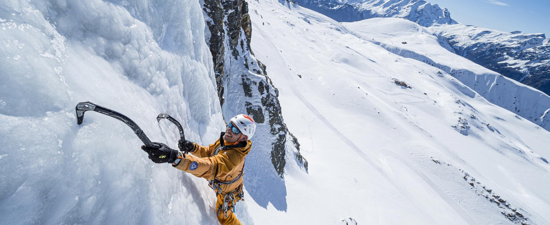 Cascade glace à l'Alpe d'Huez