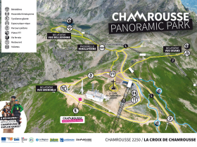 Plan sommet station arrive tlcabine Croix de Chamrousse