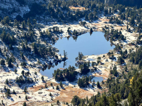 Photo lac Achard automne premires neiges