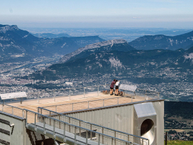 Photo rooftop Croix de Chamrousse vue Grenoble