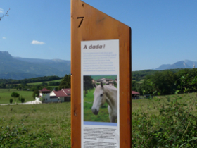 Totem d'information sur le sentier d'interprtation de Jarrie - Champagnier