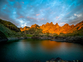 Coucher de soleil lacs Robert Chamrousse