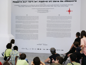 Visite de l'exposition "En attendant Omar Gatlato : Epilogue", prsente au Magasin CNAC du 7 avril au 15 octobre 2023. Collge Fantin Latour, 15 juin 2023.