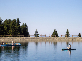 Photo activit yoga paddle lac de la Lauze Chamrousse