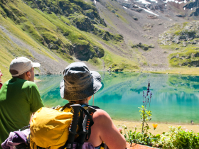 Vue sur le lac depuis le Refuge de la Muzelle